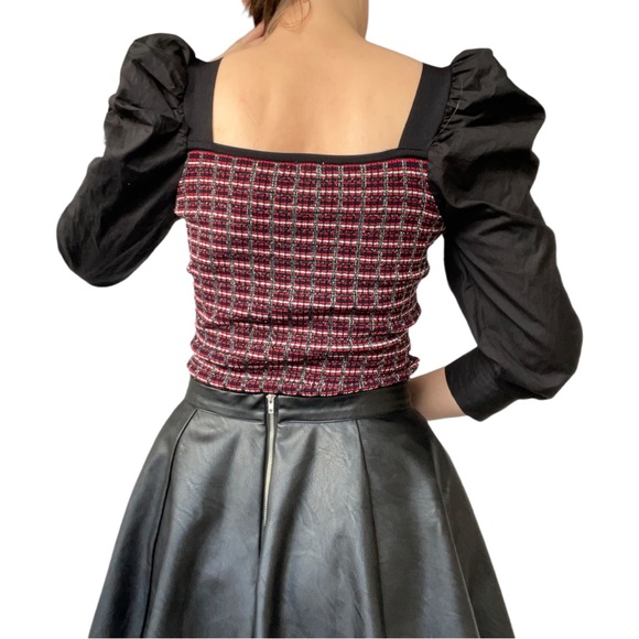 RIVER ISLAND Puff Shoulder Blouse Size 10 - Picture 3 of 9